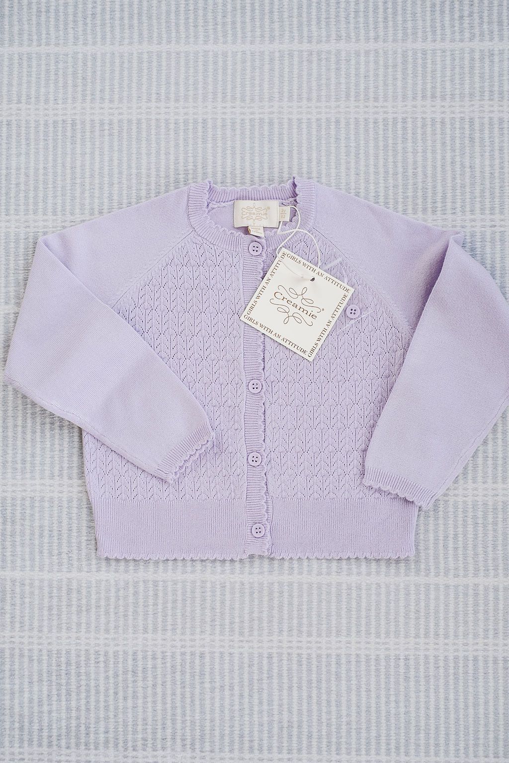 Creamie Girls Pointelle Cardigan   822949-6052