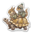 Hank & Bean Sticker HBS-07 Chipmunks On Tortoise