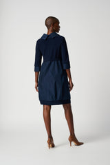 Joseph Ribkoff Cocoon Dress 173444TT Midnight Blue - Crocus & Ivy