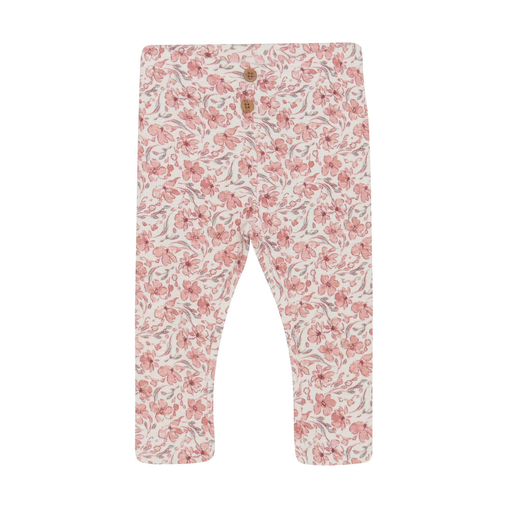 Enfant Baby Girls Ribbed Leggings  210343-1701  AOP Coral