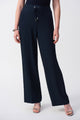 Joseph Ribkoff Seersucker Wide Leg Pull on Pant  251293  Midnight Blue