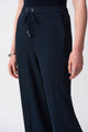 Joseph Ribkoff Seersucker Wide Leg Pull on Pant  251293  Midnight Blue