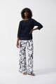 Joseph Ribkoff Pullover with Mesh Stripe Detail  251946  Midnight Blue