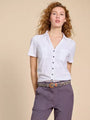 White Stuff Penny Pocket Embroidered Shirt  440372  Pale Ivory*