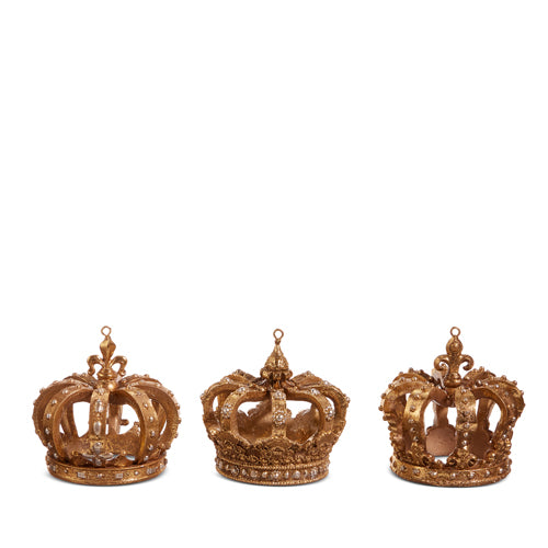 Raz 3.5" Gold Crown Ornament  4412122