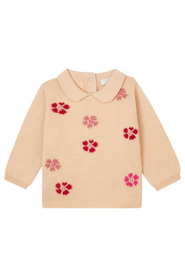 Noppies Baby Girl Collared Knit Sweater   4470216    Appleblossom