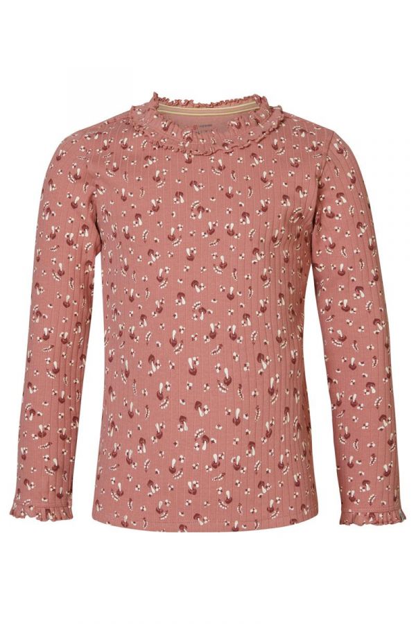 Noppies Girls Allover Print Long Sleeve Tee  4560014  Old Rose *