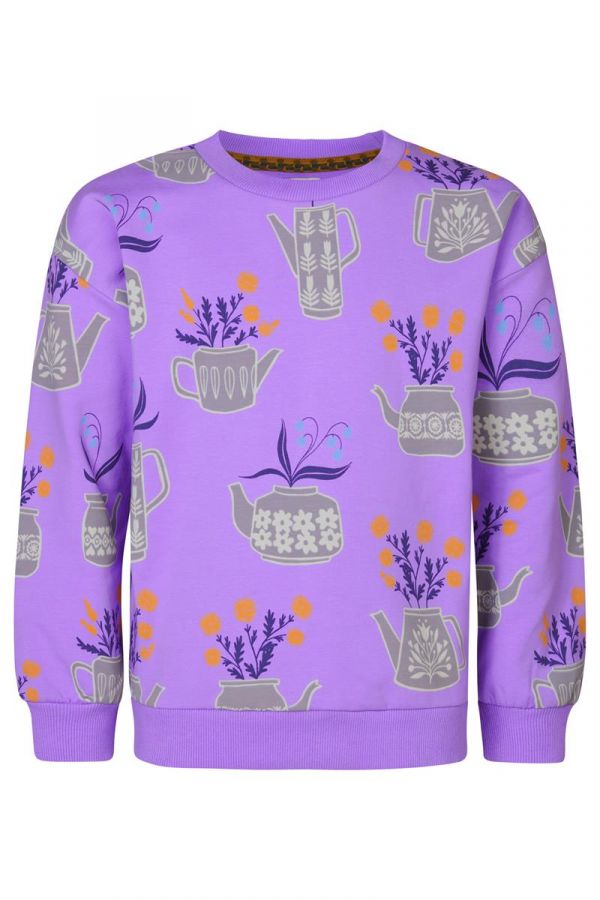 Noppies Girls Long Sleeve Allover Print Sweater   4570211   Paisley Purple