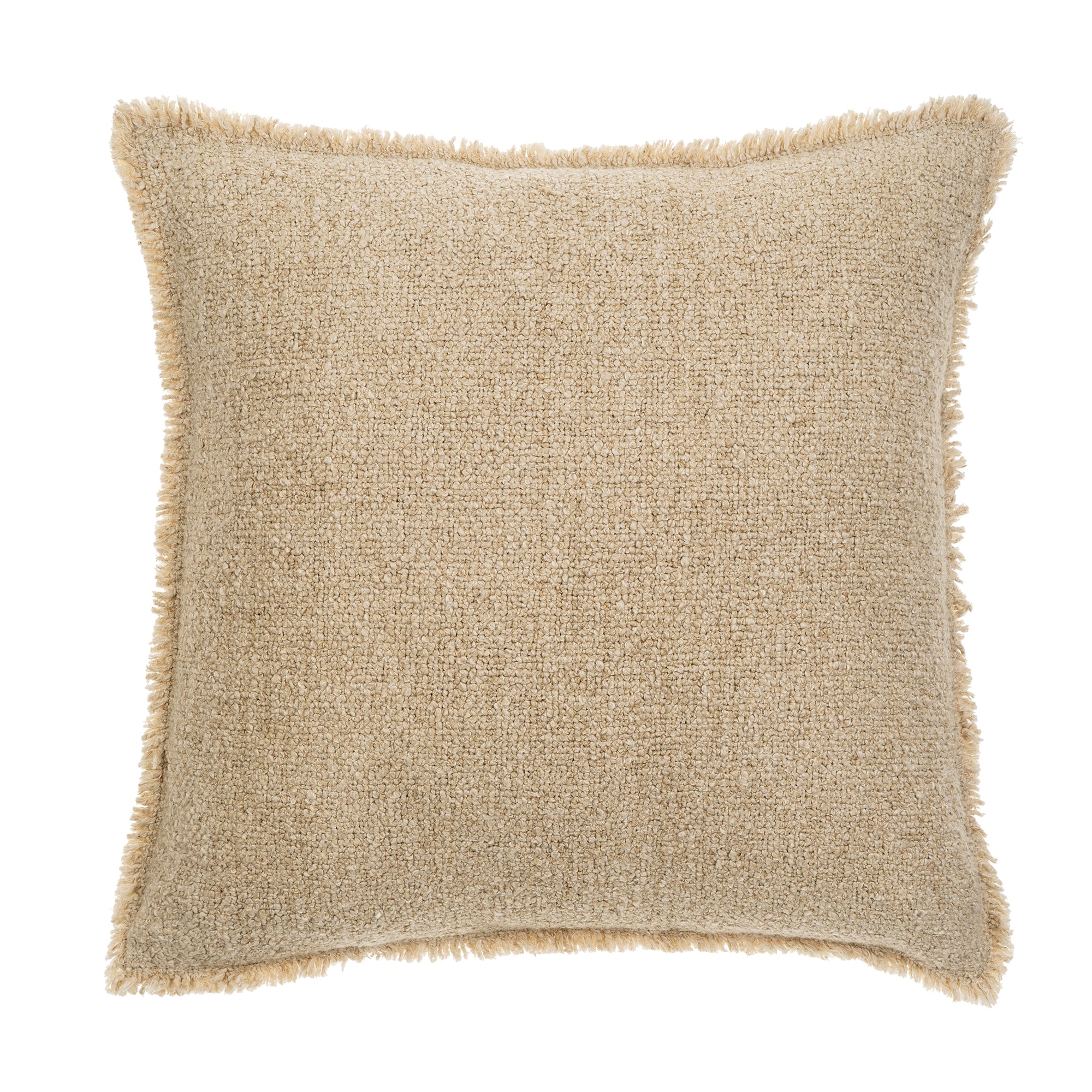 Indaba Fringed Boucle Pillow 1-0810 Light Sand