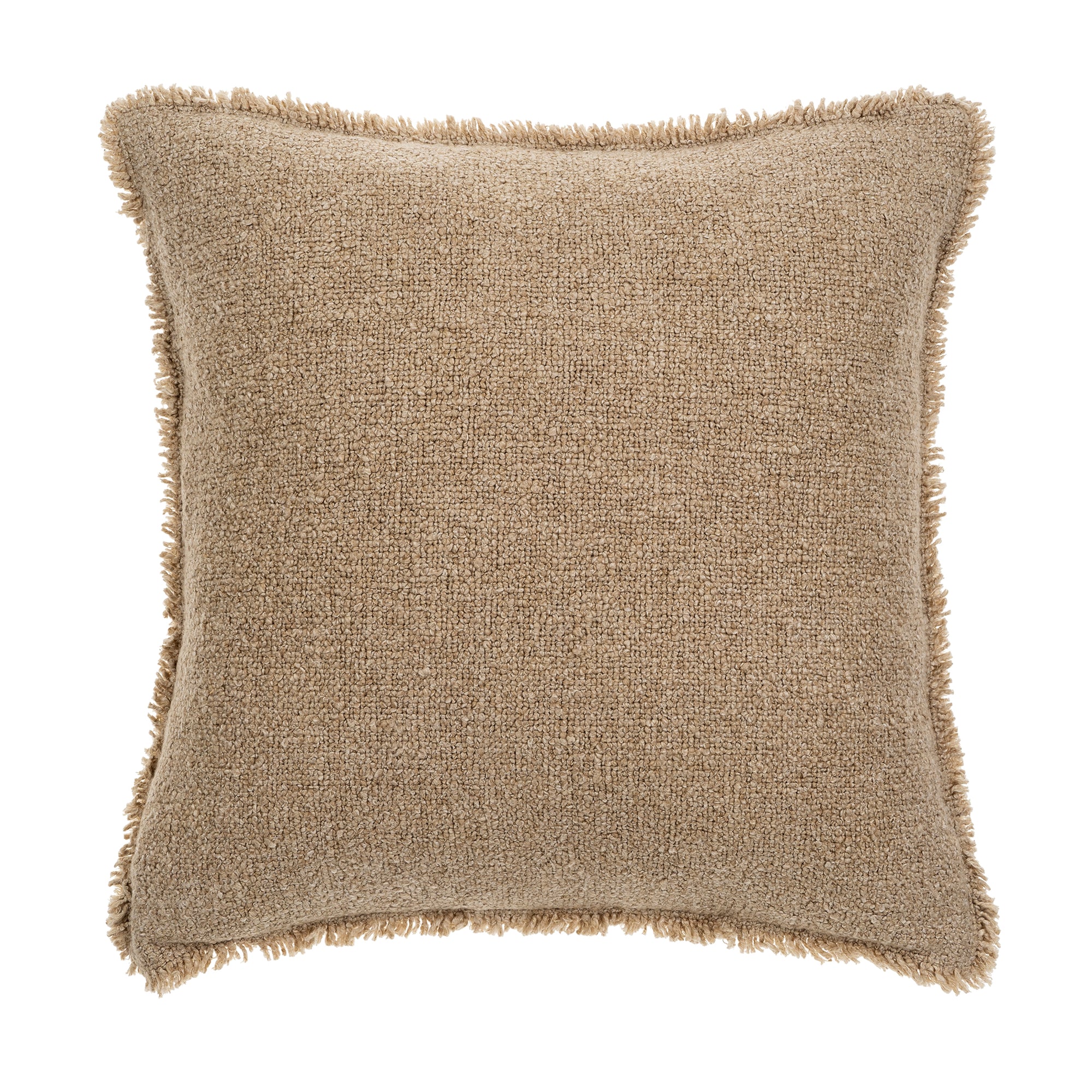 Indaba Fringed Boucle Pillow 1-0816 Warm Sand