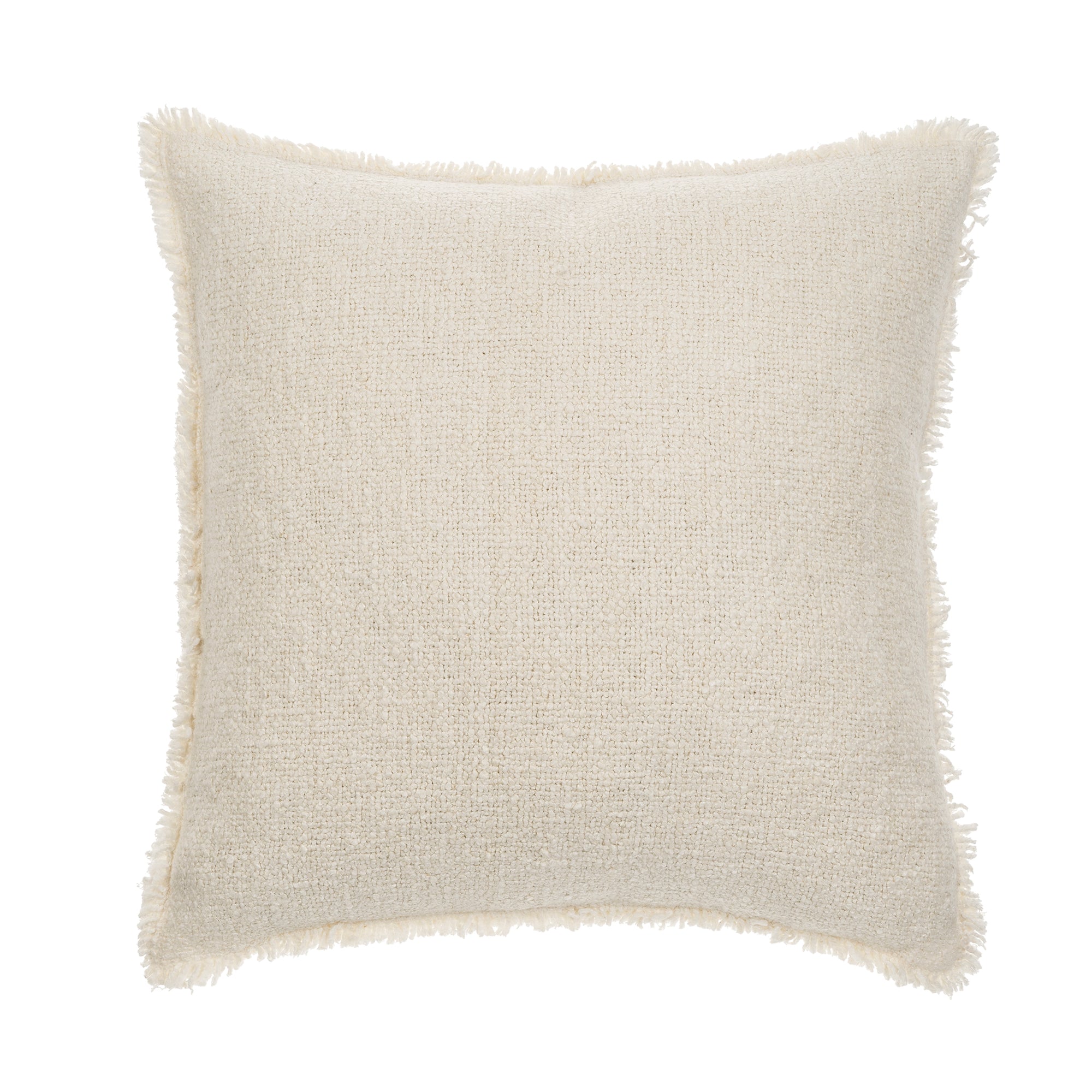 Indaba Fringed Boucle Pillow 1-0811 Off White