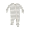 Angel Dear 2 Way Zipper Footie   651-F24-SAG1   Rib Stripe Desert Sage