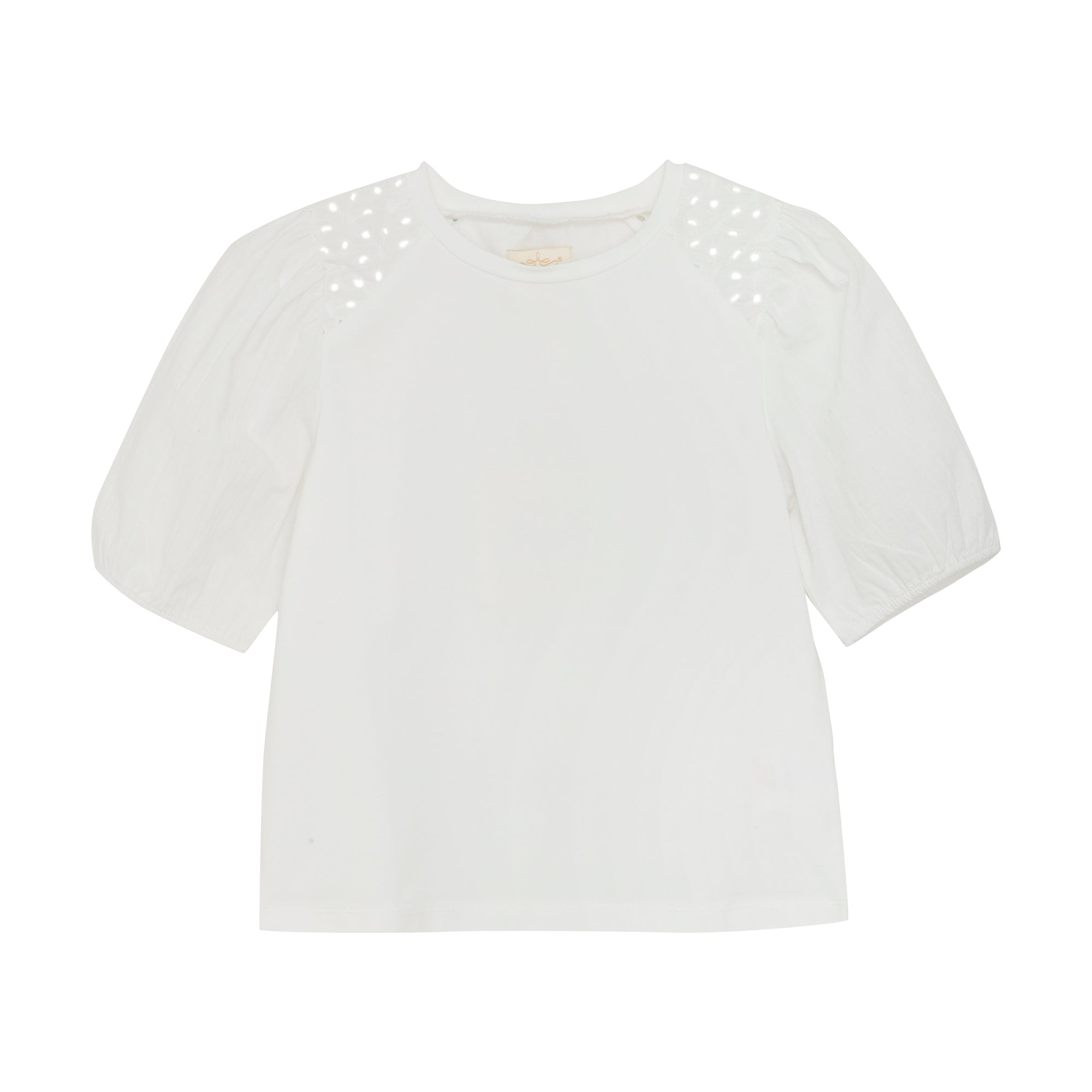 Creamie Girls Short Sleeve Tee with Lace  822868-1103