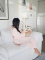 Sheepy Fleece Robe  -  Pale Rose