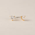 Lover's Tempo Alpha Heart Stud Earring Gold