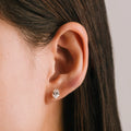 Lover's Tempo Alpha Oval Stud Earring Gold