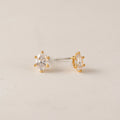 Lover's Tempo Alpha Oval Stud Earring Gold