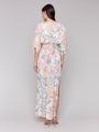 Charlie B Short Dolman Sleeve Maxi Dress/Side Slits  C3201-P877  Dahlia