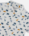 Deux Par Deux Boys Jungle Print Shirt  F30T11