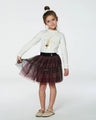 Deux Par Deux Girls Tulle Skirt  G20NG80  Jester Red *