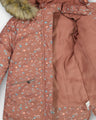 Deux Par Deux Girls Long Winter Puffy Coat  G20W59  Vintage Mini Flowers *