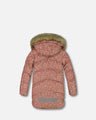 Deux Par Deux Girls Long Winter Puffy Coat  G20W59  Vintage Mini Flowers *