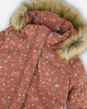 Deux Par Deux Girls Long Winter Puffy Coat  G20W59  Vintage Mini Flowers *