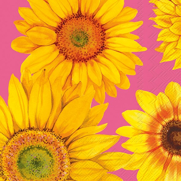 ihr Luncheon Napkin - Joyful Sunflower