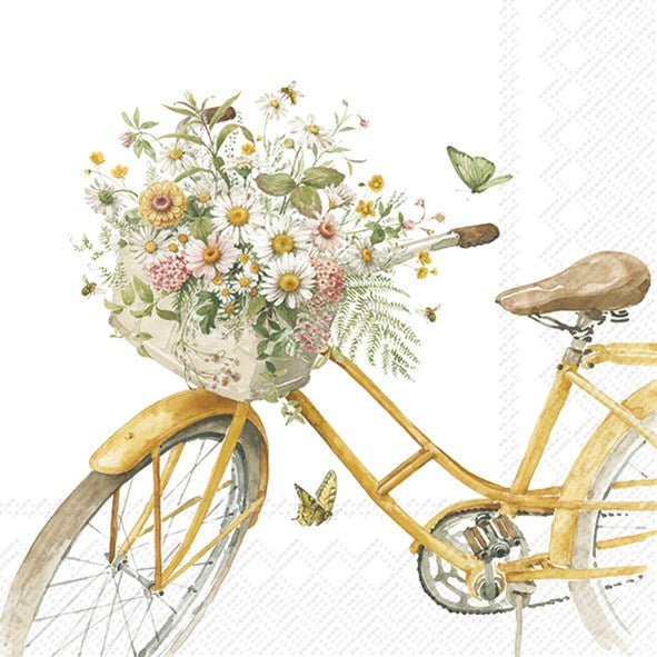 ihr Luncheon Napkin - Flower Bike