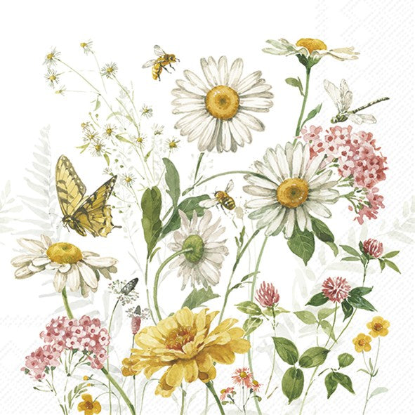 ihr Luncheon Napkin - Wildflower and Butterfly