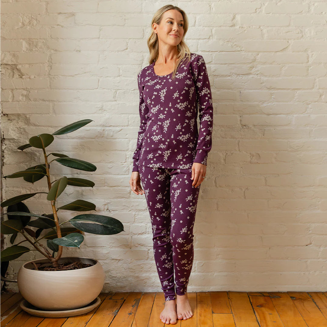 Petit Lem Women's Sleep Set -  Plum Fall Botanicals