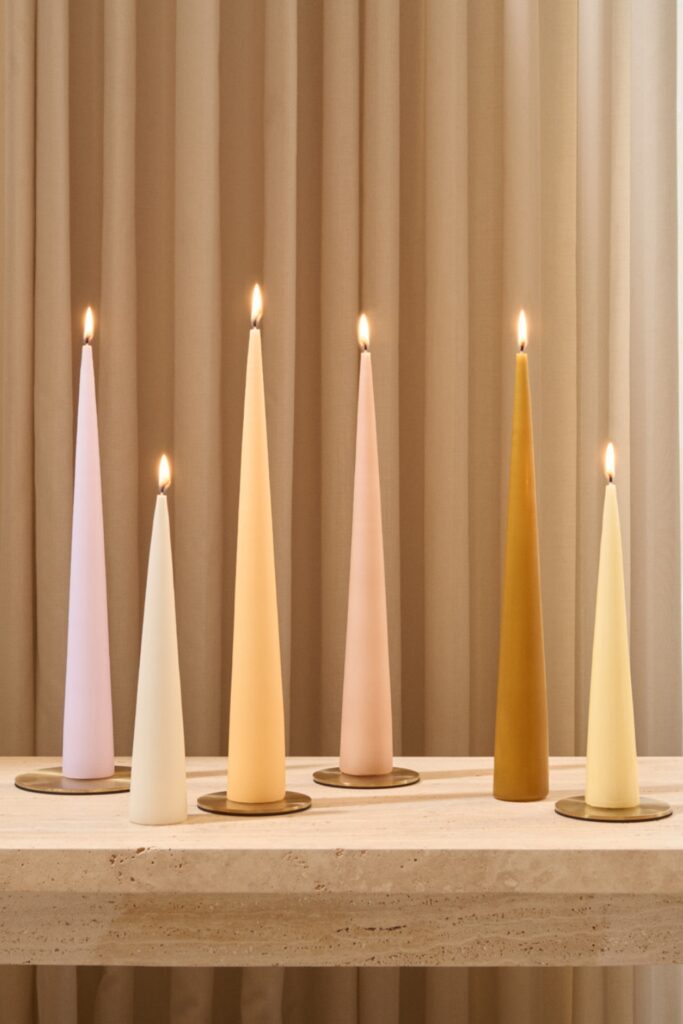 Ester & Erick Cone Candles - 14"