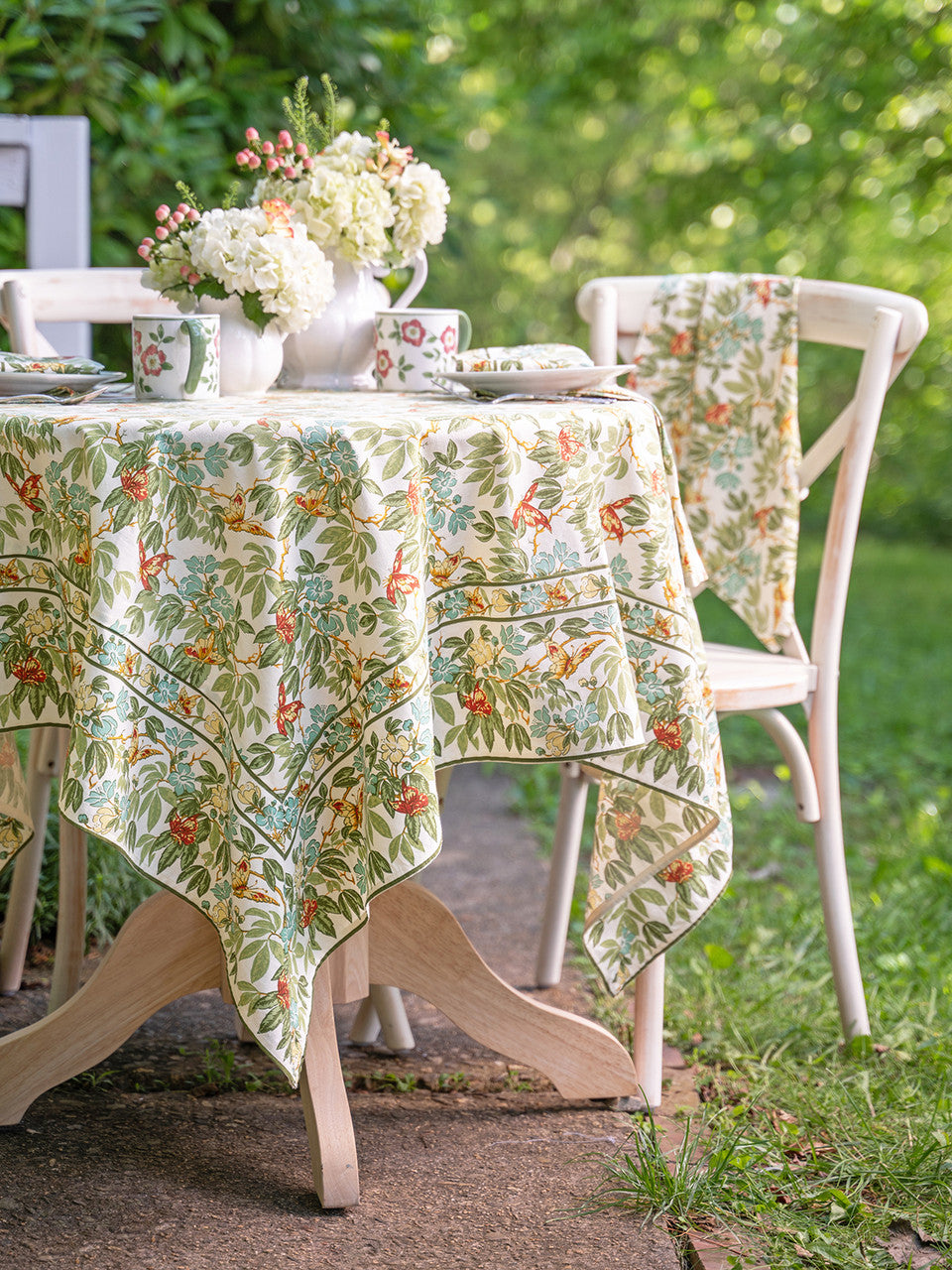 April Cornell Butterfly Tablecloth - Ecru