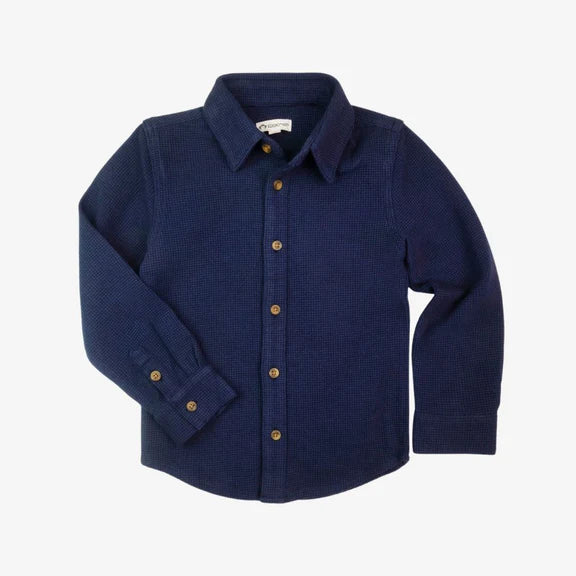 Boys navy 2025 blue dress shirt