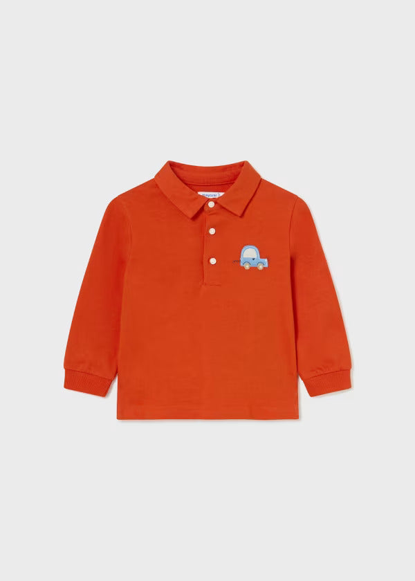 Mayoral Baby Boy Long Sleeve Polo   2184-50   Naranja *