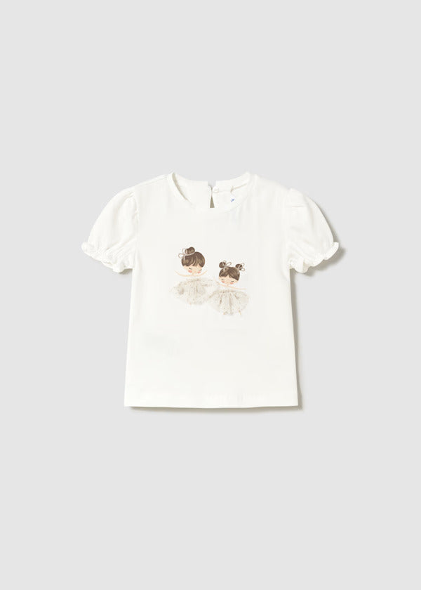 Mayoral Baby Girl Short Sleeve Tee   1041-47   Crudo
