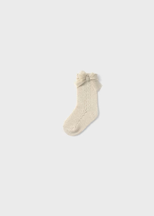 Mayoral Baby Girl Fancy Sock   10871-78   Champagne