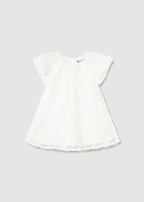 Mayoral Baby Girl Embroidered Dress   1982-27   Crudo