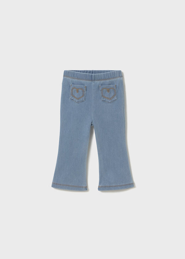 Mayoral Baby Girl Flare Knit Denim Legging  1731-77   Claro