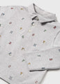 Mayoral Baby Boy Printed Long Sleeve Polo   2182-39    Ceniza Vig *