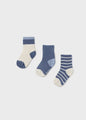 Mayoral Baby Boy Socks  Set of 3  10757-19  Acero