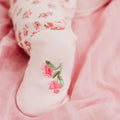 Magnetic Baby Girl Bouquet de Fleurs Footie  -  Pink