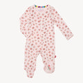 Magnetic Baby Girl Bouquet de Fleurs Footie  -  Pink