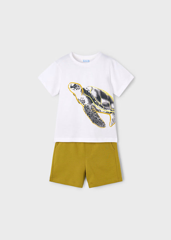 Mayoral Boys Short Set   3609-24   Bco-Duna