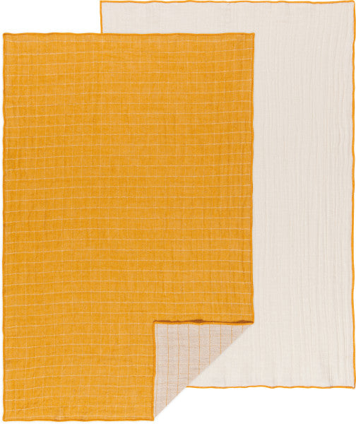 Danica Double Weave Dishtowels Set/2 Ochre  HKT2791D