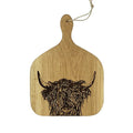 Selbrae Medium Oak Hanging Paddle  -  Highland Cow