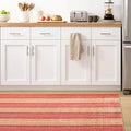 Framboise Ticking Washable Rug