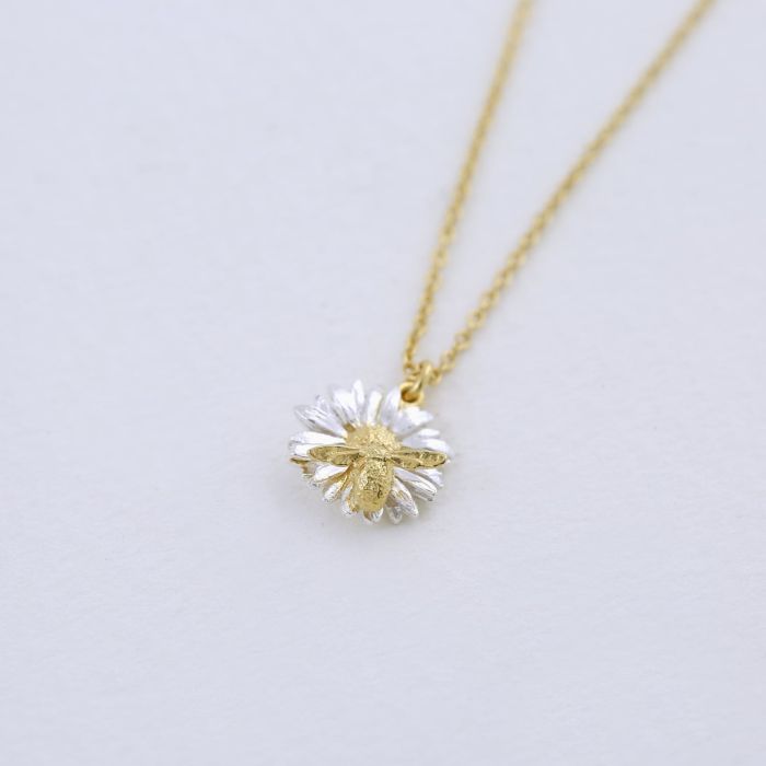 Alex Monroe Daisy Necklace with Teeny Bee GGN3-MIX