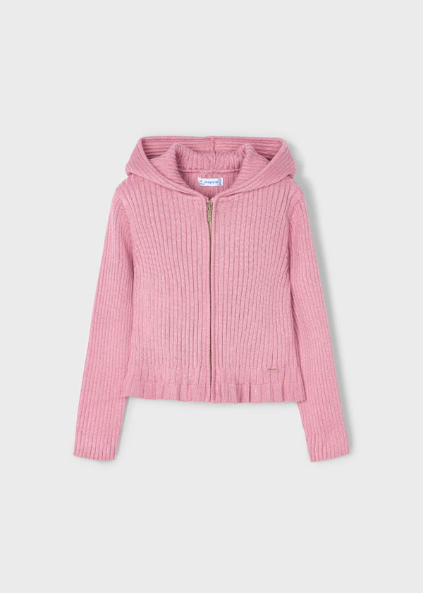 Mayoral Girls Hooded Sweater   3365-13   Rosado