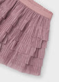 Mayoral Girls Pleated Tulle Skirt   4902-17   Rosado